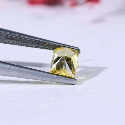 yellow color lab created diamond