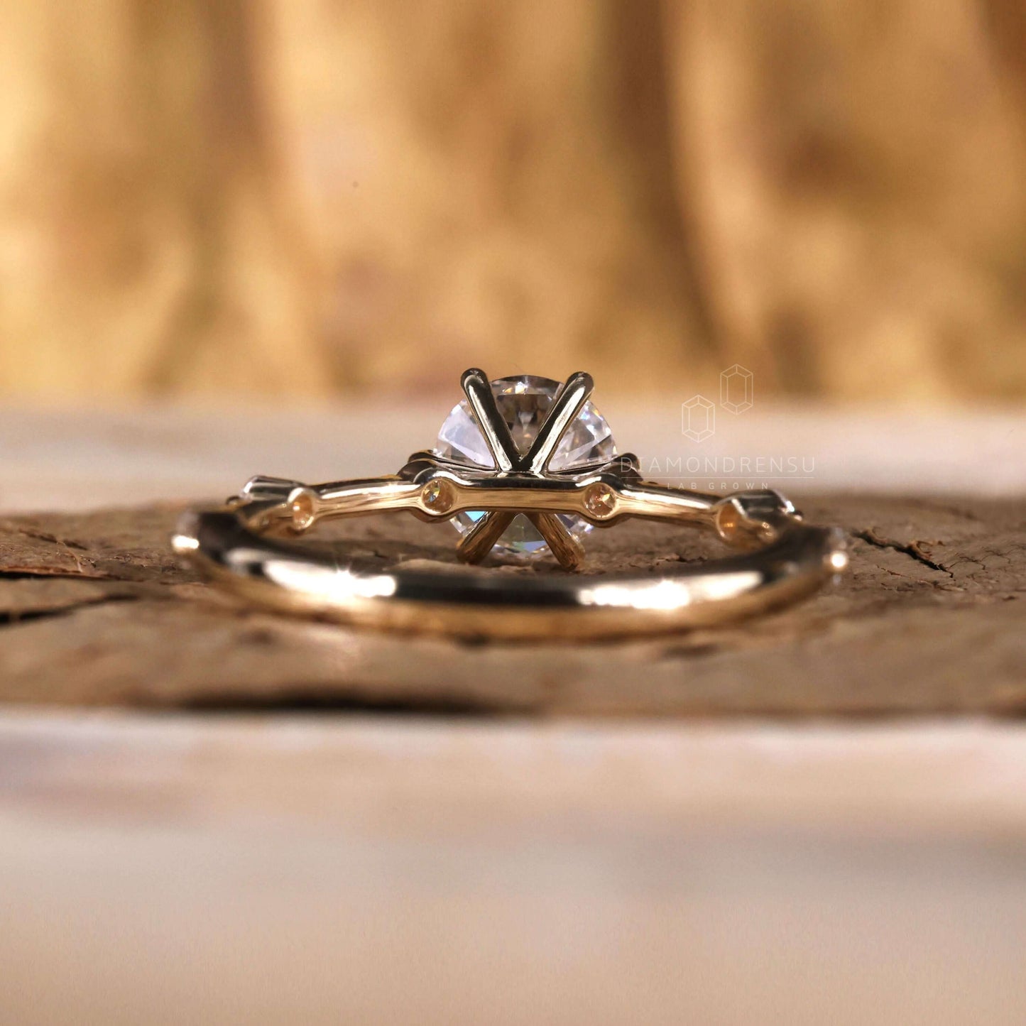 lab created diamond engagement rings