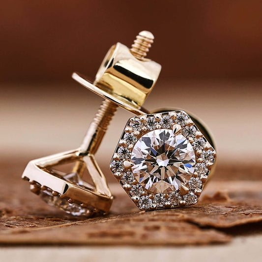 lab grown diamond stud earrings