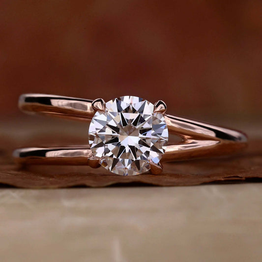 round lab grown diamond ring