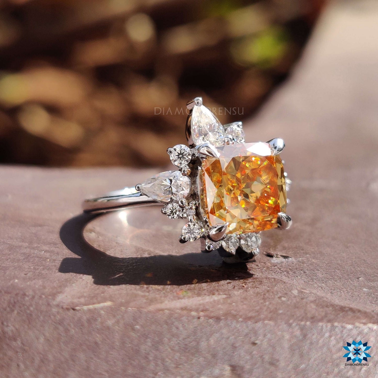 unique moissanite engagement ring - diamondrensu