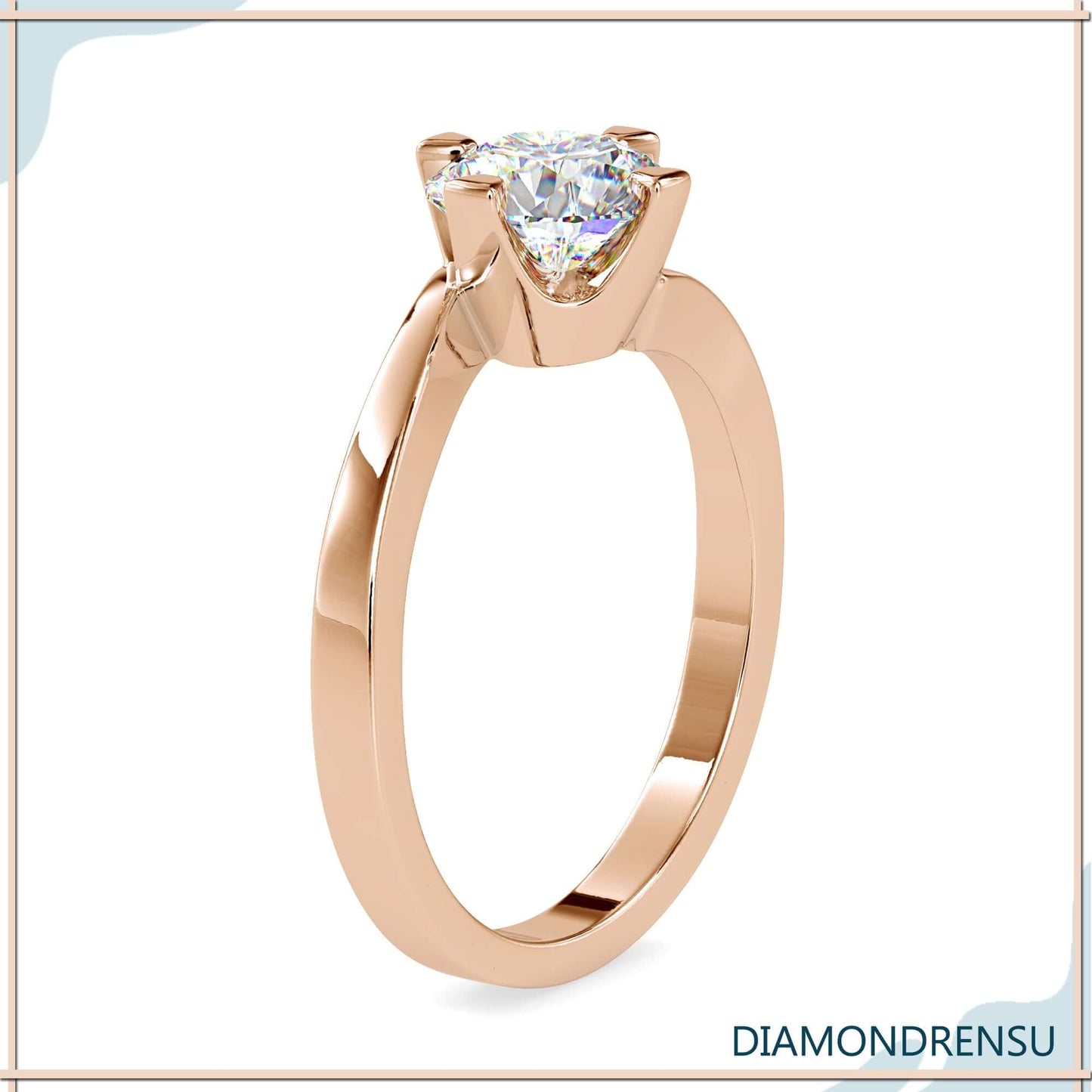 Diamond ring round brilliant cut offering unmatched brilliance.
