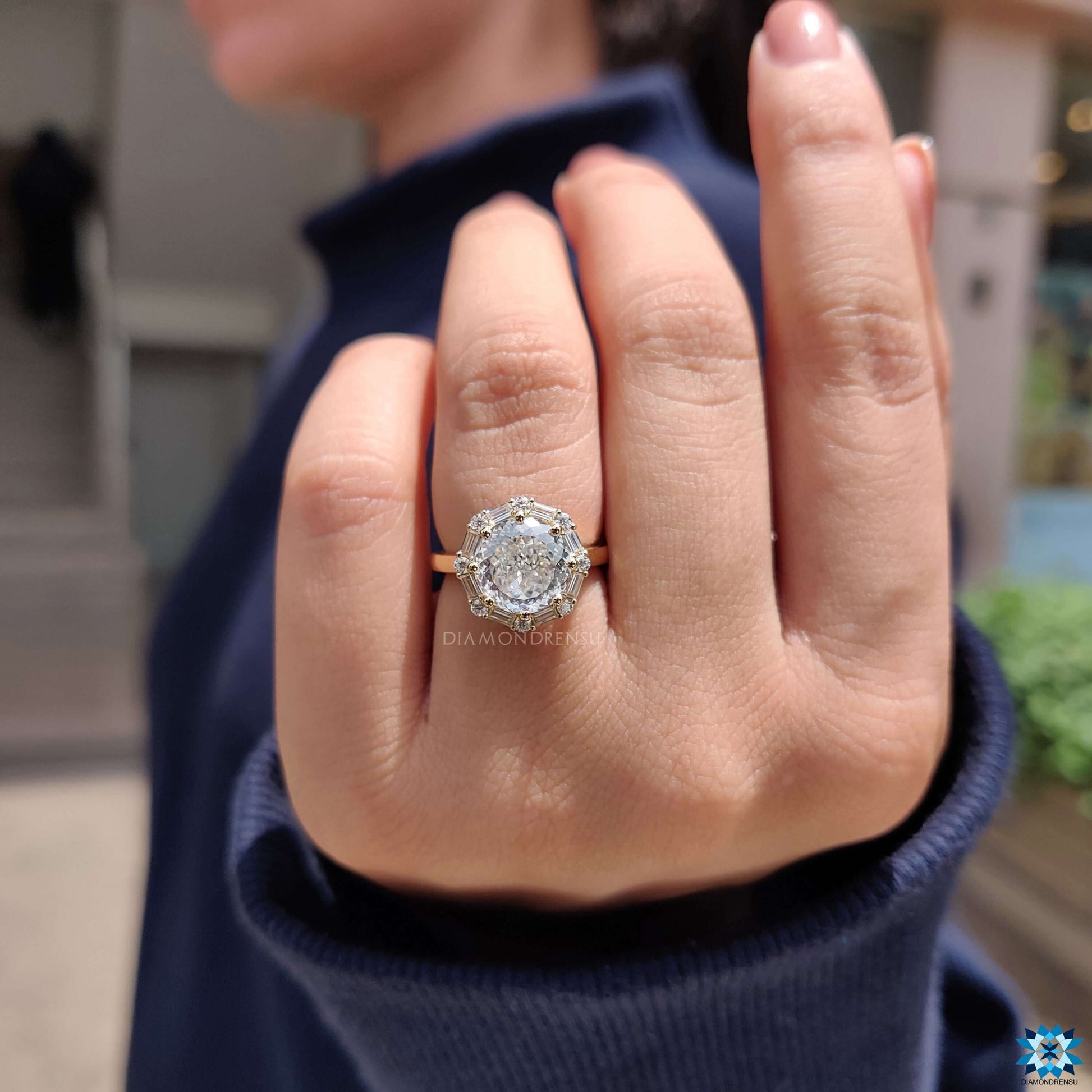 moissanite engagement ring - diamondrensu