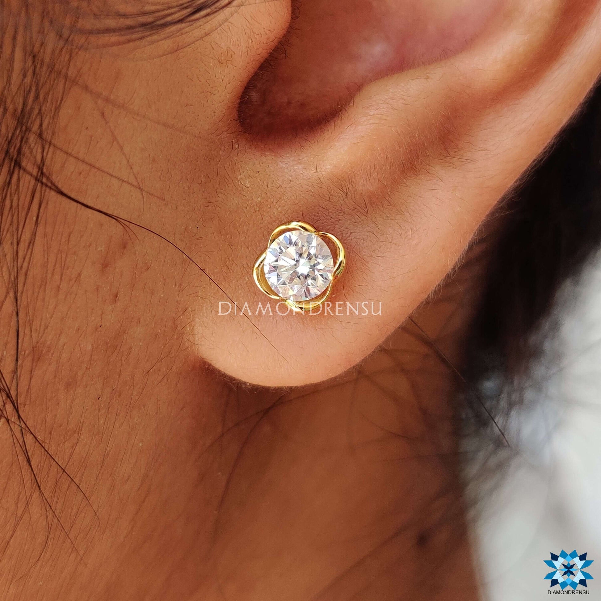 moissanite earrings - diamondrensu