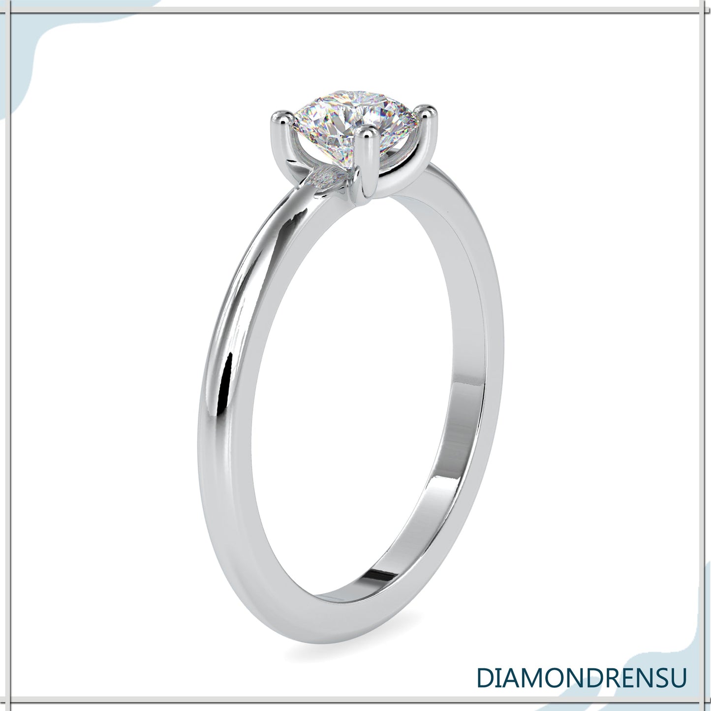 Classic 1 ct diamond solitaire ring with an IGI certified lab grown diamond.