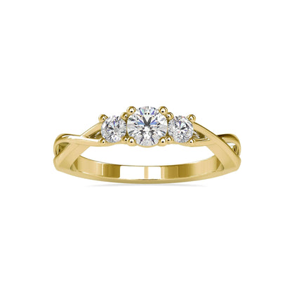 yellow gold engagement ring - diamondrensu