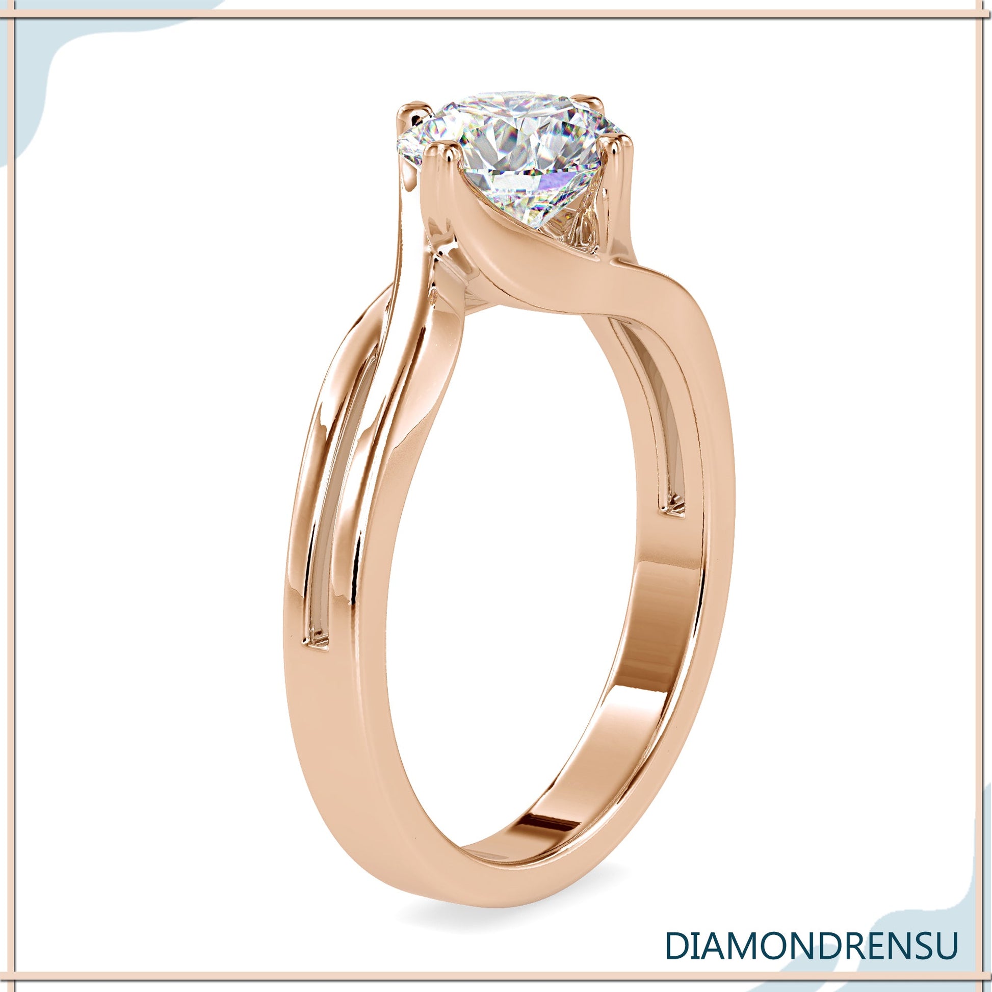 Round cut diamond engagement ring for a timeless proposal.
