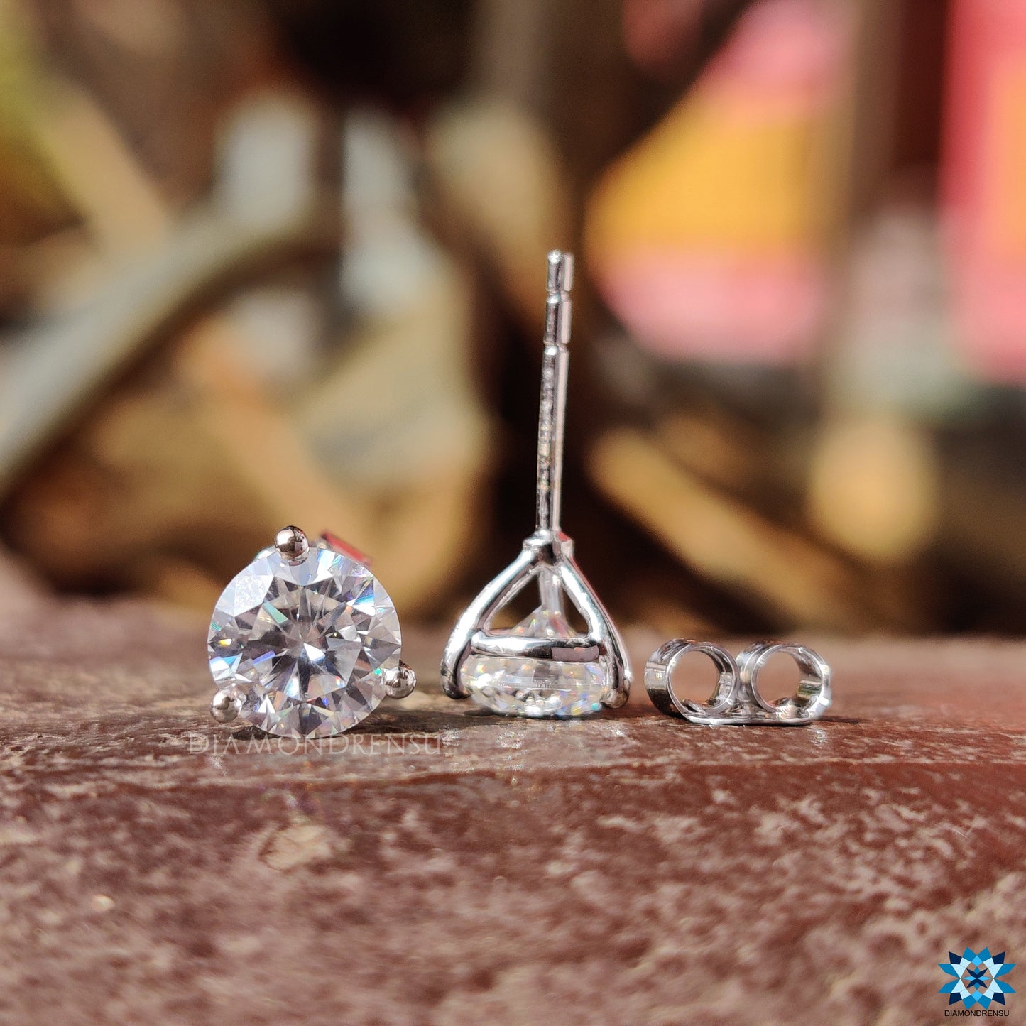 push back moissanite earring