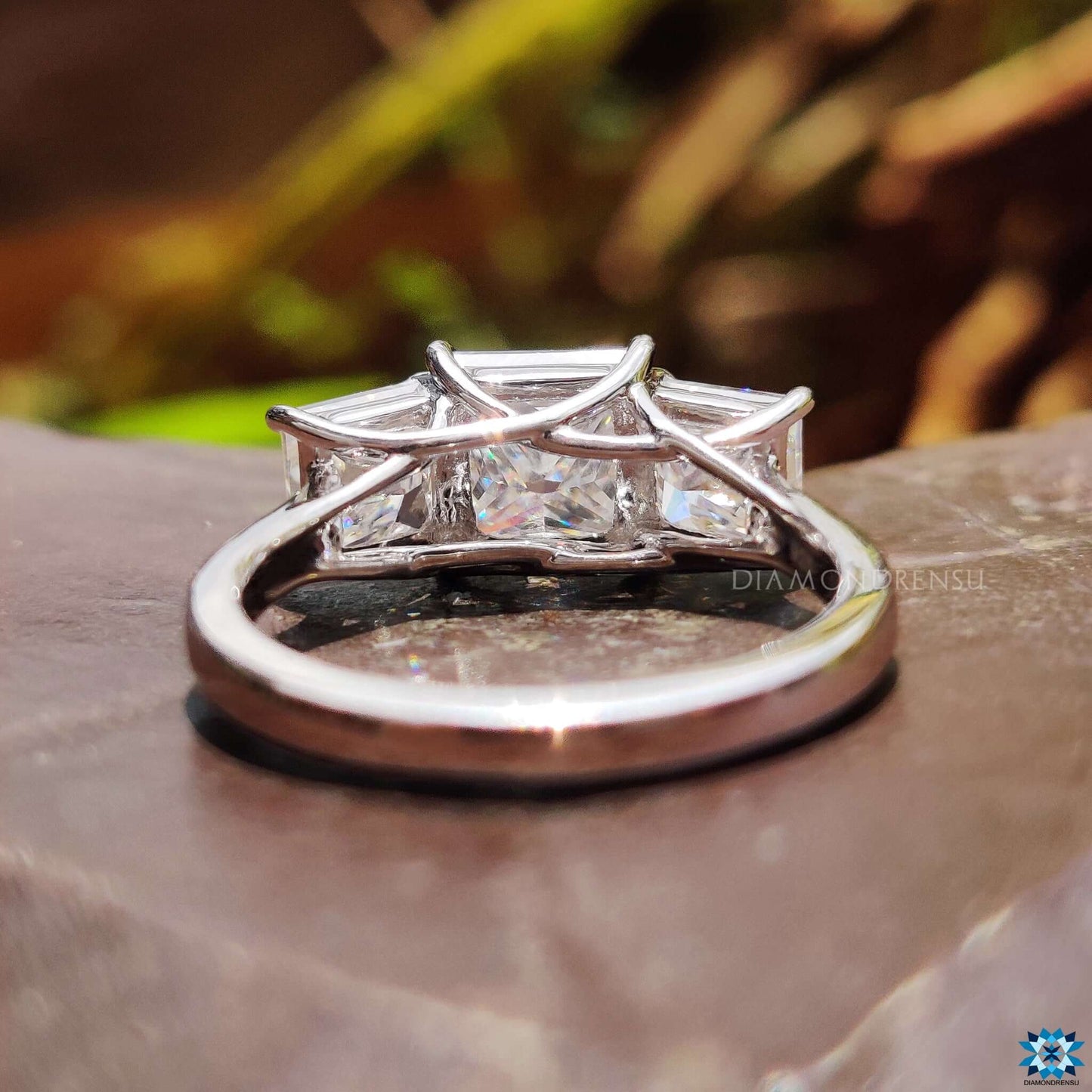 unique moissanite engagement ring