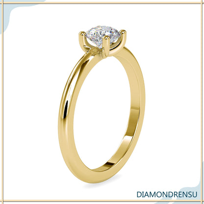 Gorgeous lab grown diamond ring with an IGI certified stone in a handmade setting.