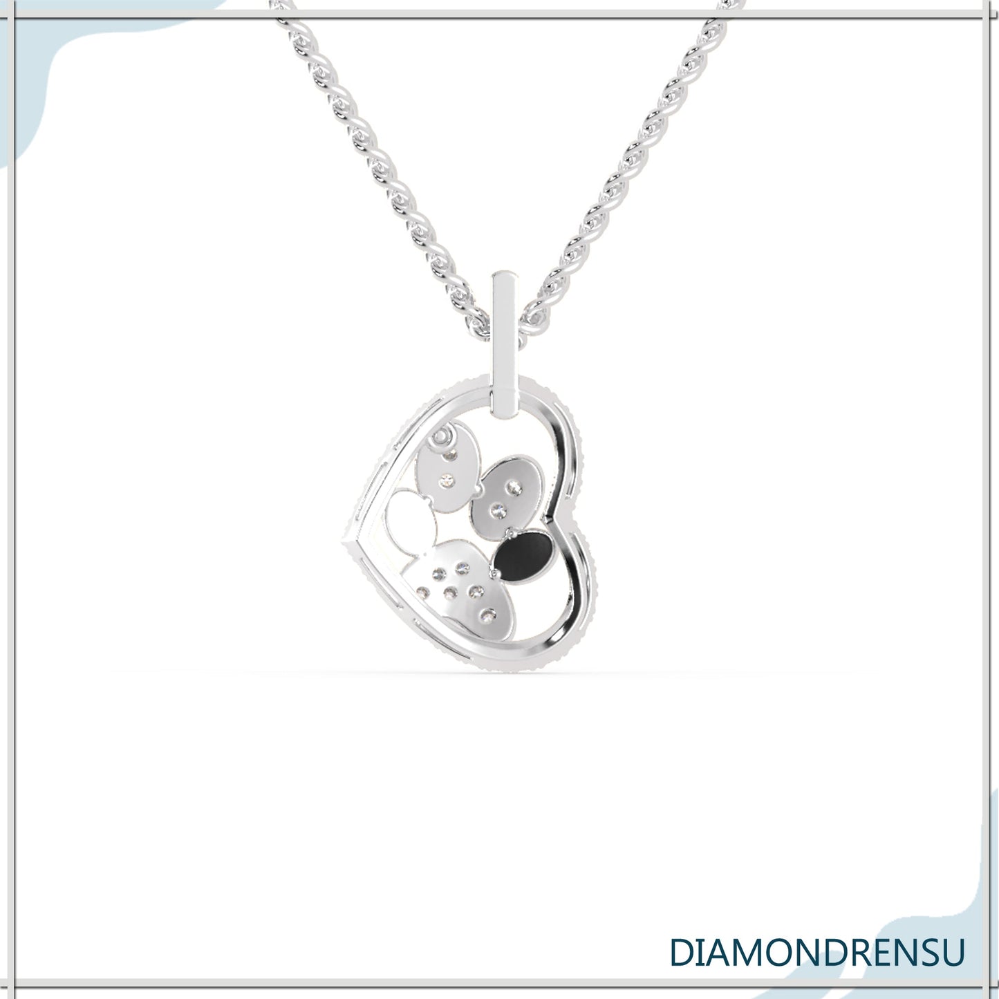 moissanite pendant set - diamondrenu