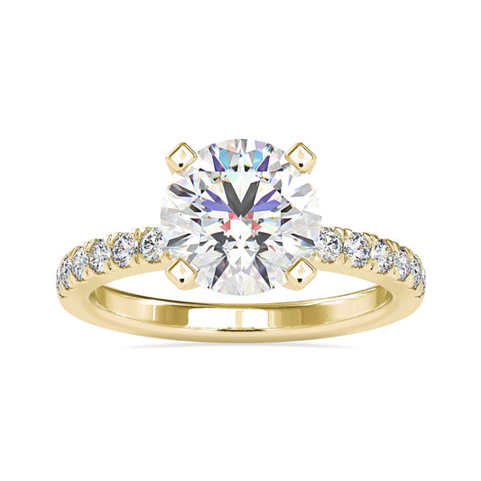 Round brilliant cut diamond ring with stunning sparkle and elegance.

