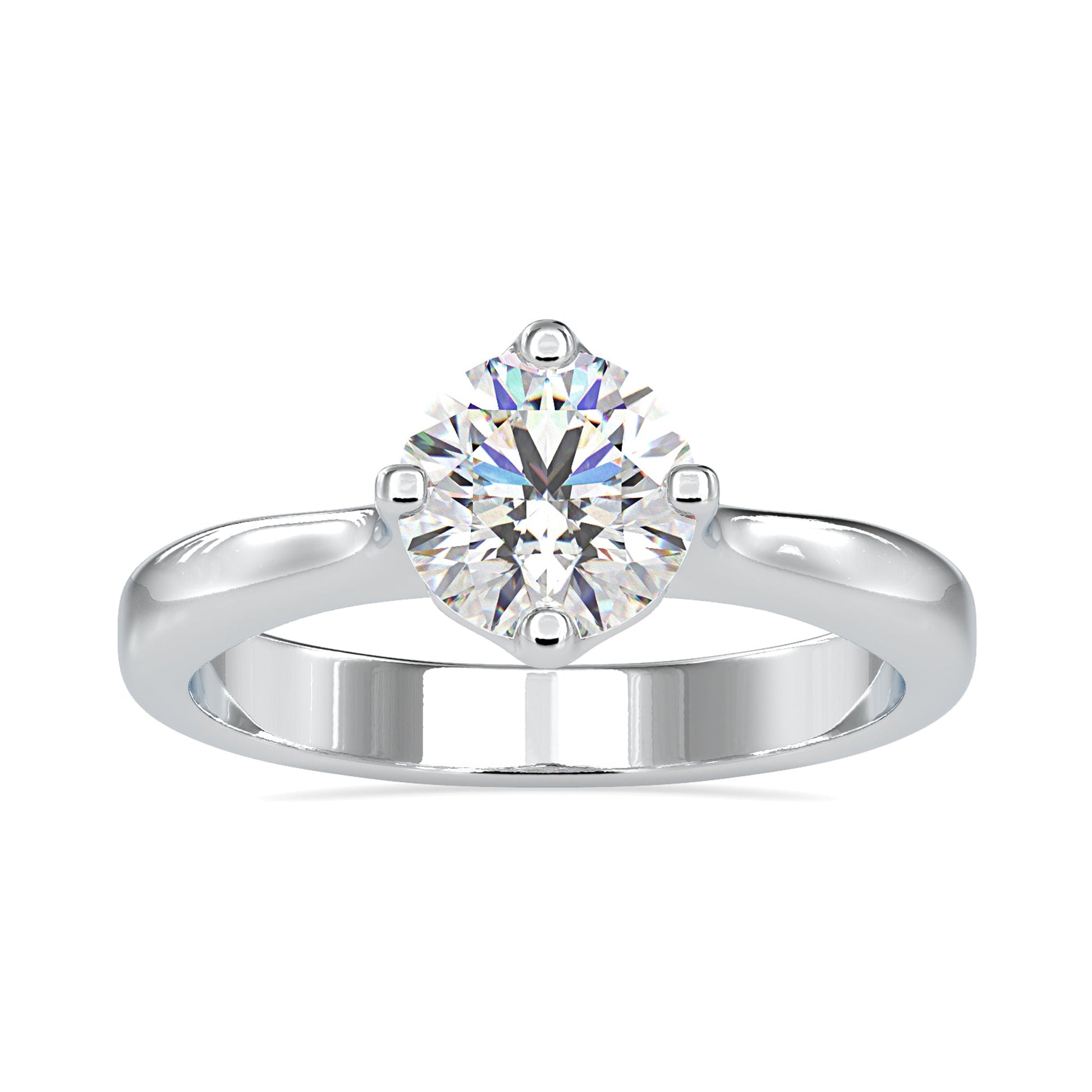 Round brilliant cut diamond ring in a stunning 4 prong setting.
