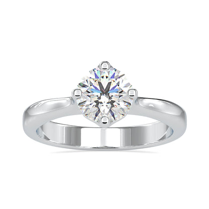 Round brilliant cut diamond ring in a stunning 4 prong setting.
