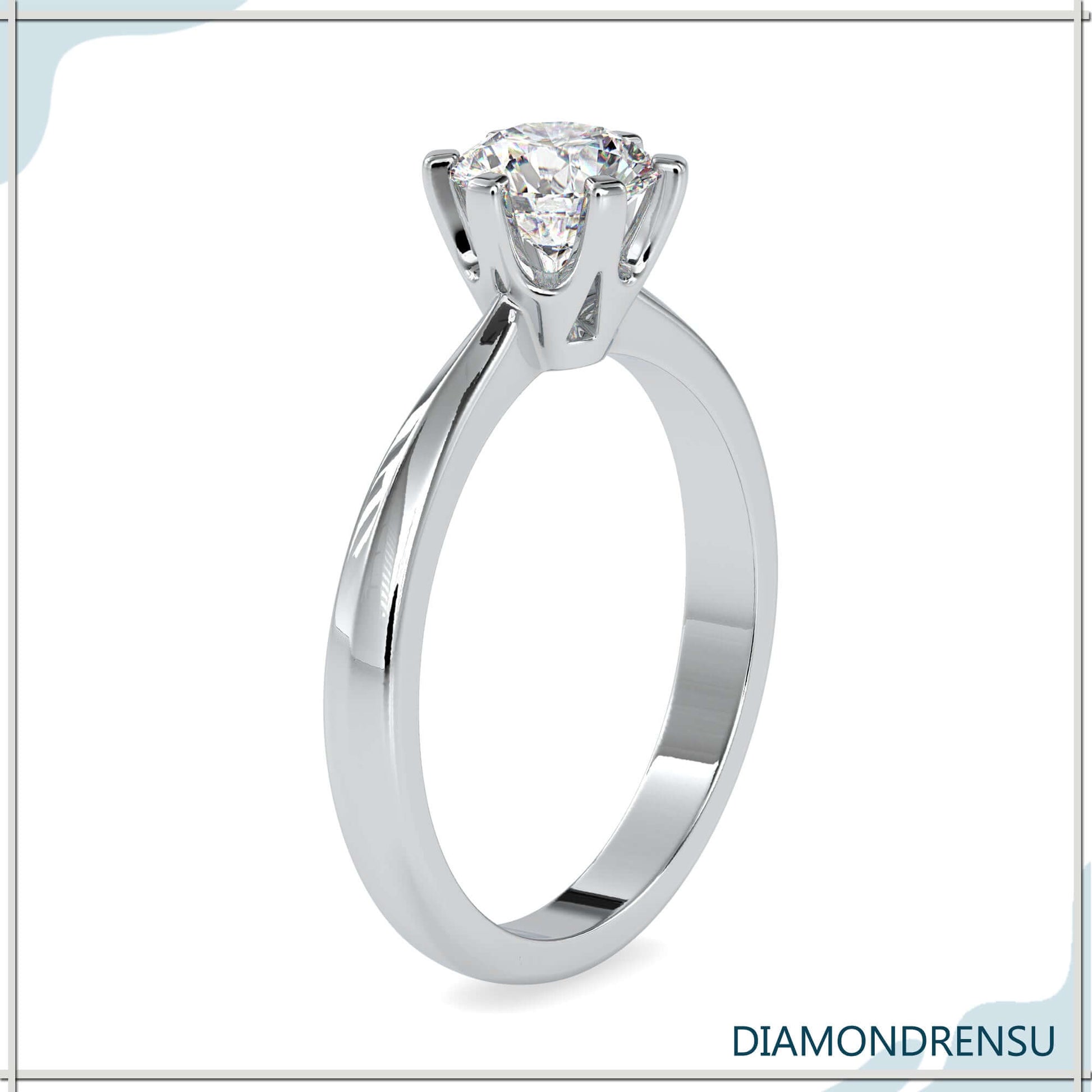 solitaire moissanite engagement ring - diamondrensu