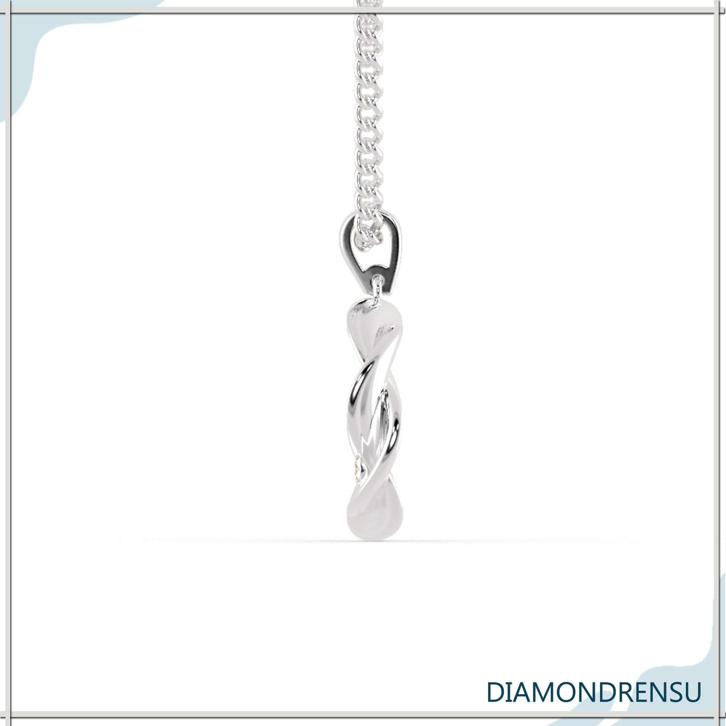 Twisted Style Moissanite Wedding Pendant