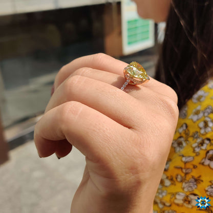 canary yellow moissanite ring - diamondrensu