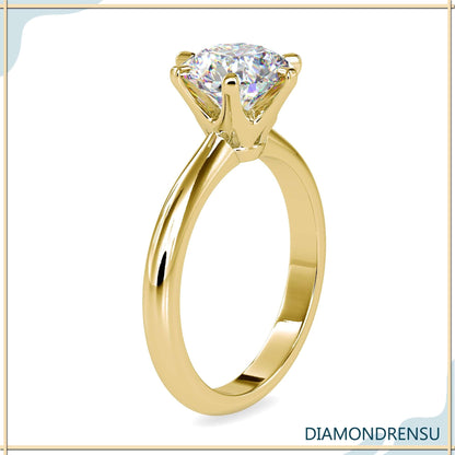 2 carat round cut diamond ring showcasing stunning brilliance and clarity.
