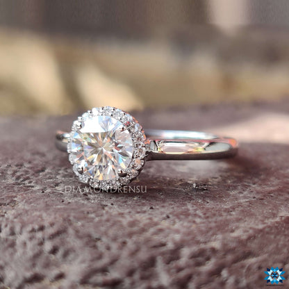 moissanite halo engagement rings - diamondrensu