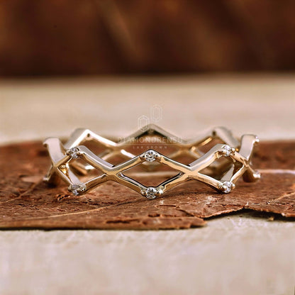 lab created diamond band