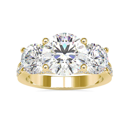 Pave engagement ring with a brilliant round cut diamond design.
