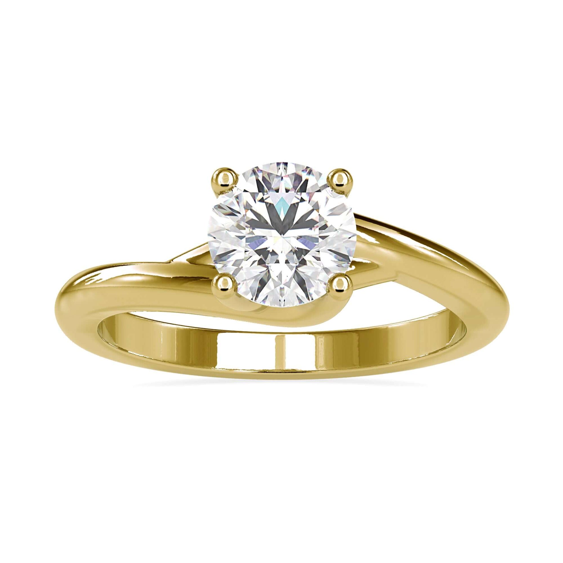 Timeless bypass engagement rings featuring a 1 carat solitaire diamond ring.