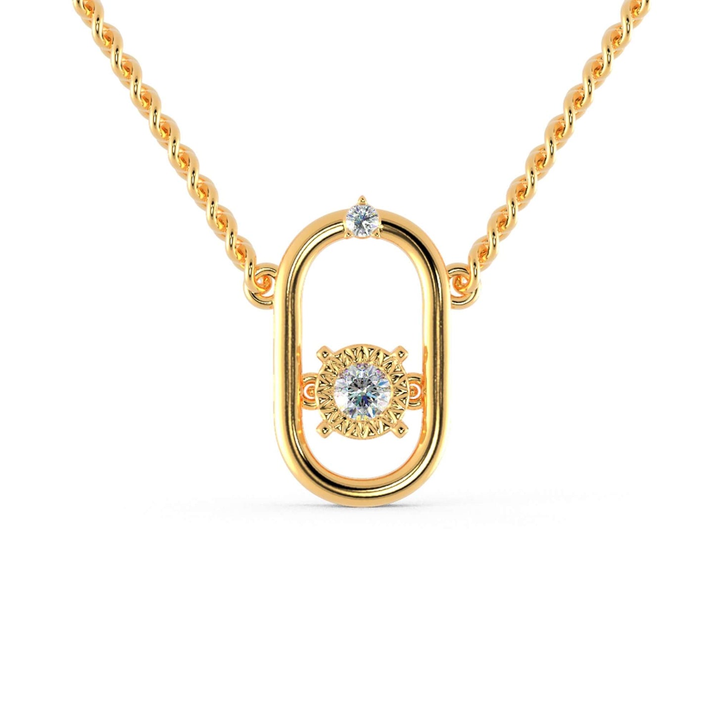 yellow gold moissanite pendant - diamondrensu