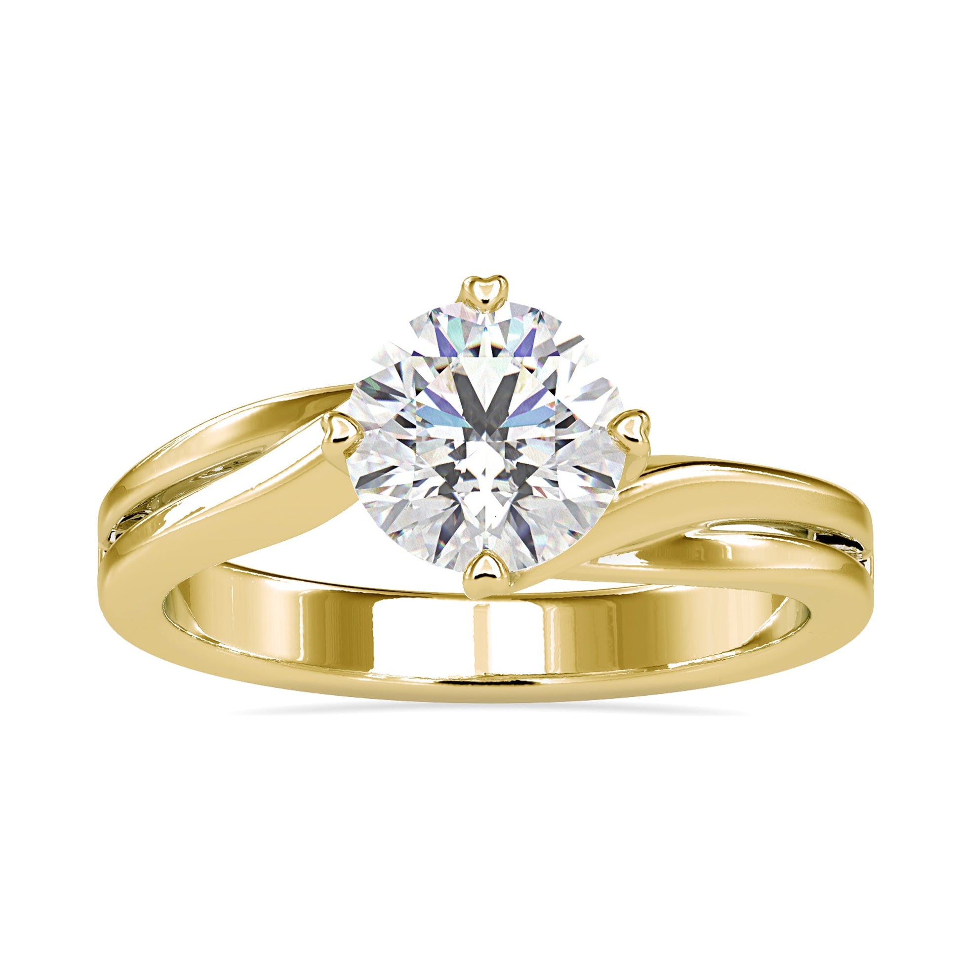 2 carat round solitaire diamond ring offering bold elegance.
