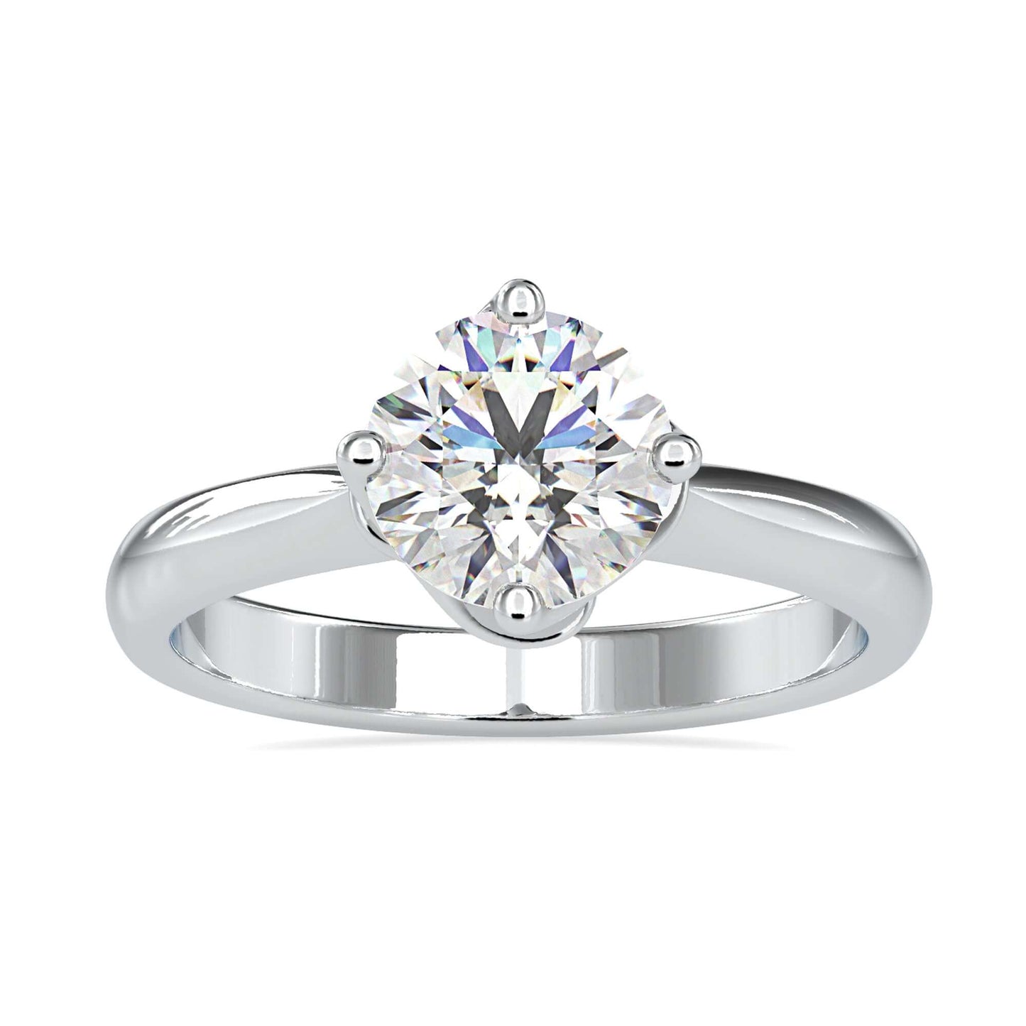 Lab grown diamond solitaire ring in a beautiful handmade setting.