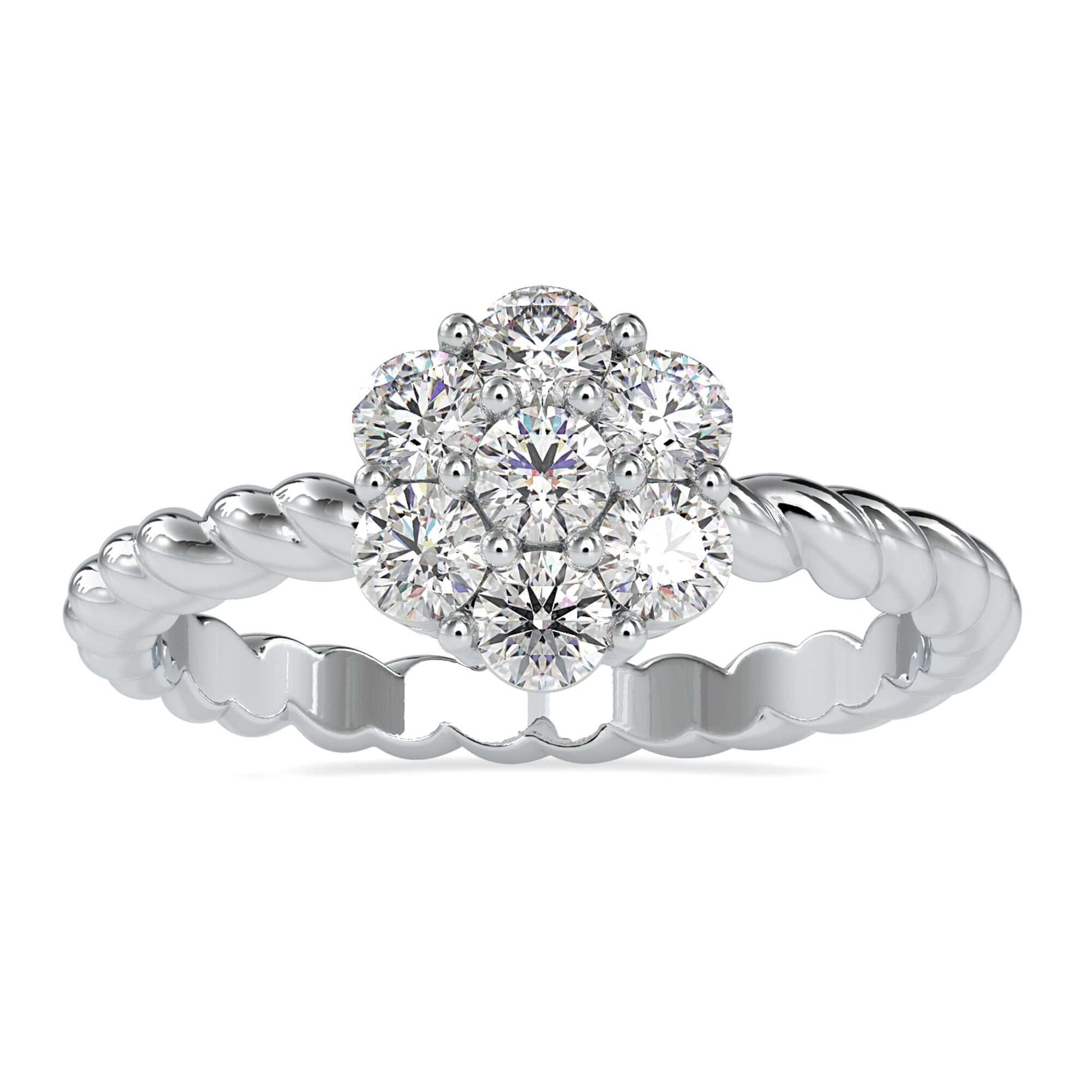 white gold engagement ring - diamondrensu