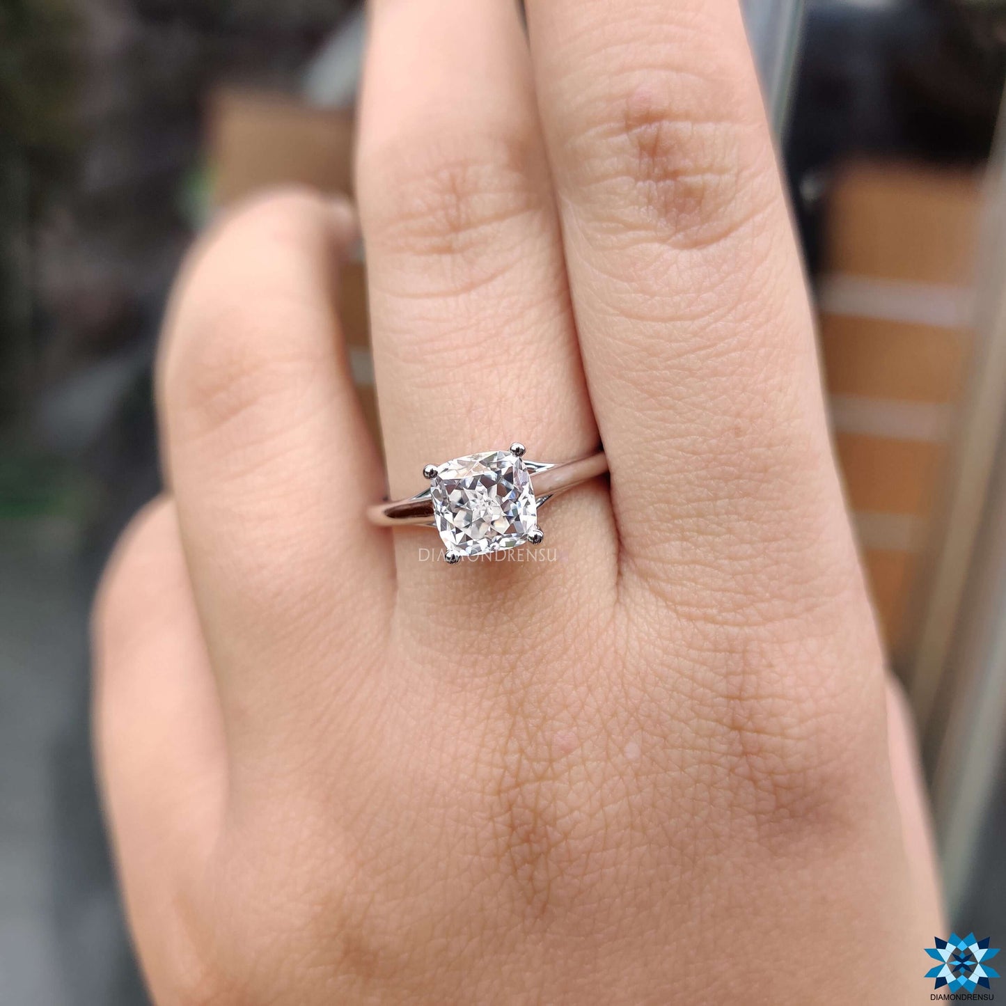 custom moissanite engagement ring - diamondrensu