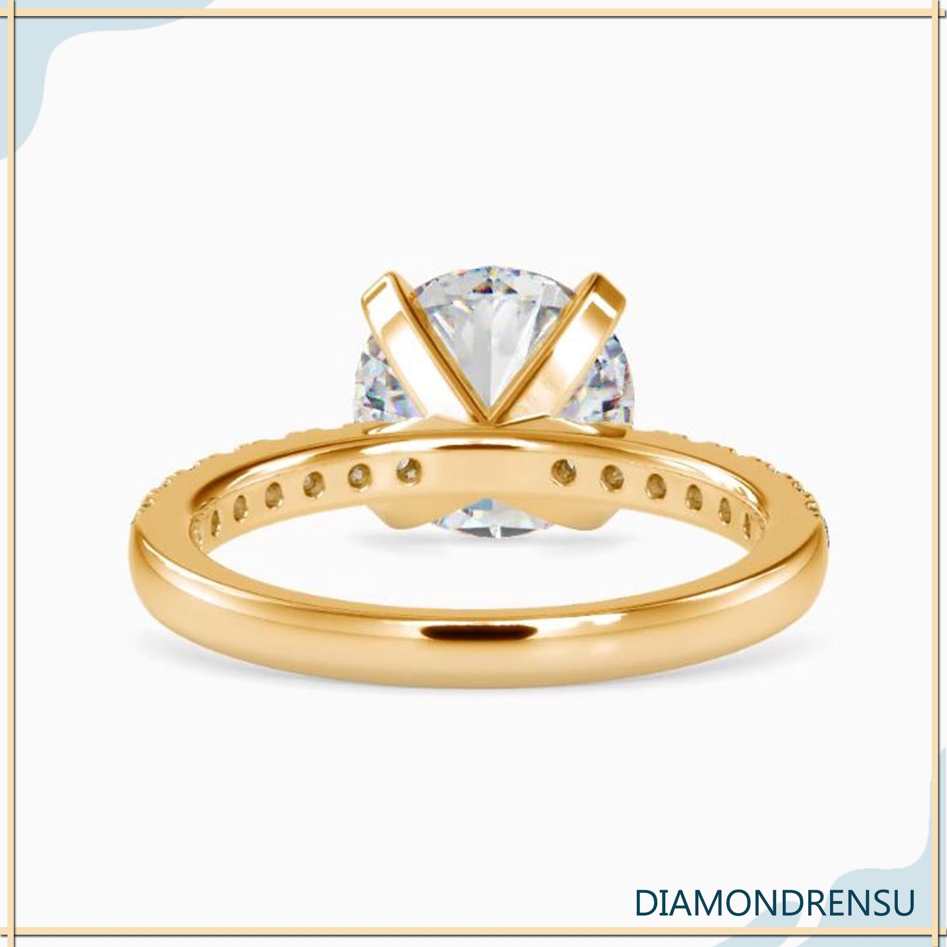 Engagement ring pave setting showcasing a timeless and luxurious design.
