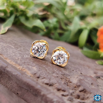 moissanite stud earrings - diamondrensu