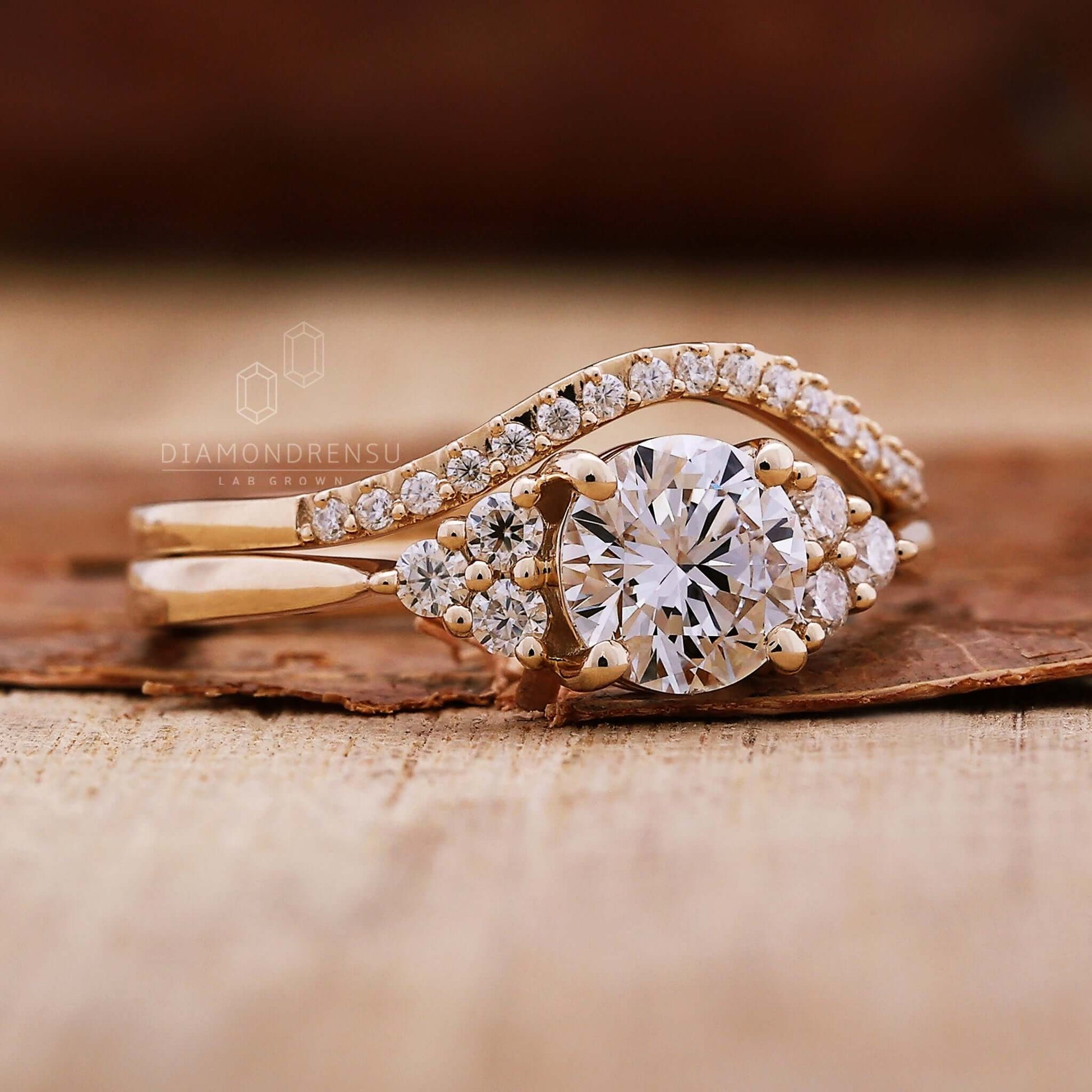 diamond wedding ring set